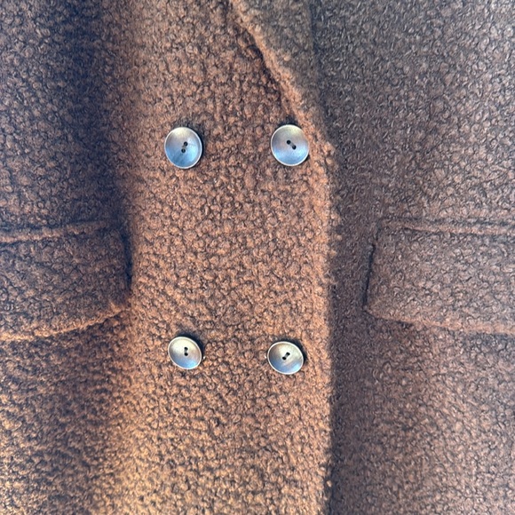 House of Harlow 1960 Rich Brown Rouland Boucle Teddy trench medium - Picture 3 of 6